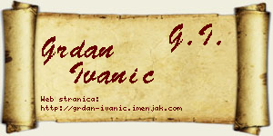 Grdan Ivanić vizit kartica